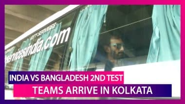 India vs Bangladesh 2nd Test: Teams Arrive In Kolkata For Day-Night Test, Will Use The Pink Ball India vs Bangladesh 2nd Test: Teams Arrive In Kolkata For Day-Night Test, Will Use The Pink Ball